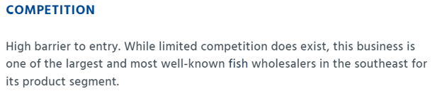 Competition Overview of Wholesale Fish Distributor 