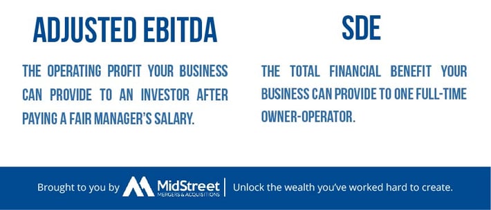 SDE vs EBITDA Definition